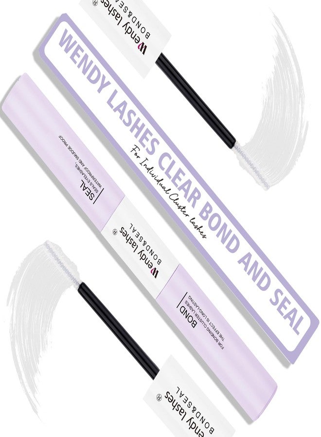 WENDY LASHES Lash Bond and Seal Waterproof 2 in 1 Cluster Eyelash Glue Strong Hold All Day Wear DIY Lash Extensions Glue Suitable for Sensitive Eyes-Clear - Image 1